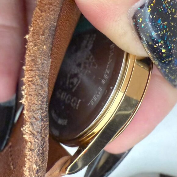 Gucci Le Marche des Merveilles Bee Watch Brown Leather Strap - Picture 9 of 11